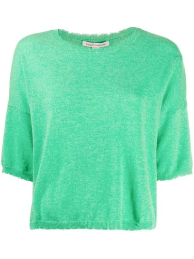 Shop Autumn Cashmere Shortsleeved Sweater In Green
