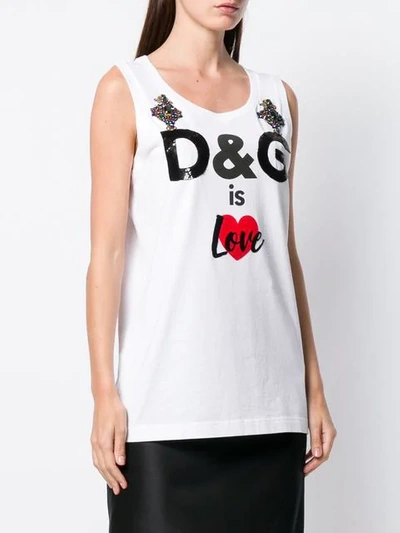 Shop Dolce & Gabbana Logo Print T-shirt In White