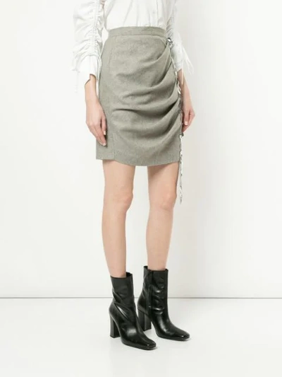 Shop Anouki Geraffter Minirock - Grau In Grey