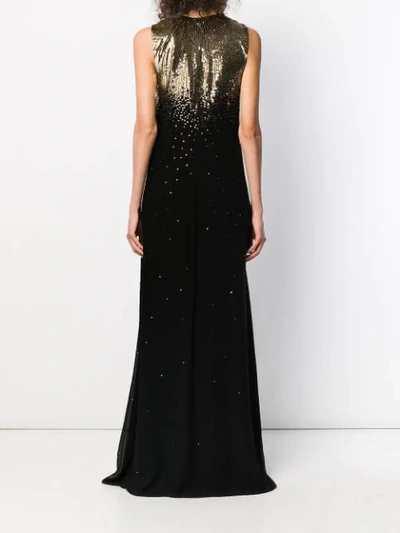 Shop Givenchy Sequin Embroidered Evening Dress In Black
