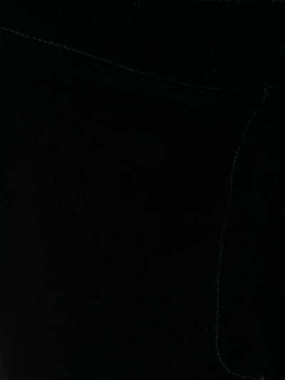 Shop Monse Asymmetrical Velvet Pleated Trousers In Black