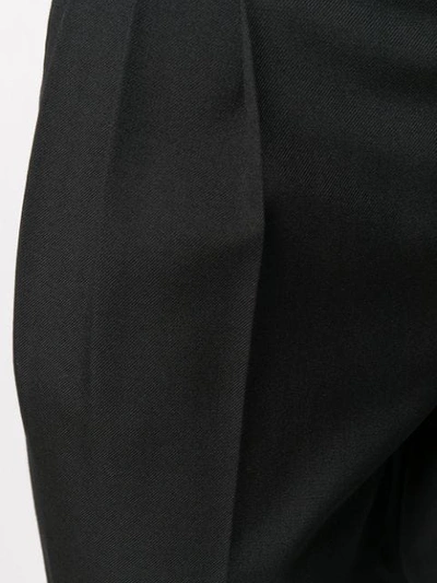 Shop Saint Laurent Pleated Tailored Trousers In Black