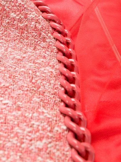 Shop Elisabetta Franchi Asymmetric Tulle Skirt Dress - Pink