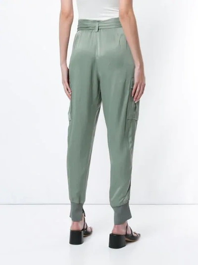 Shop 3.1 Phillip Lim / フィリップ リム Satin Foldover Waist Trousers In Sage