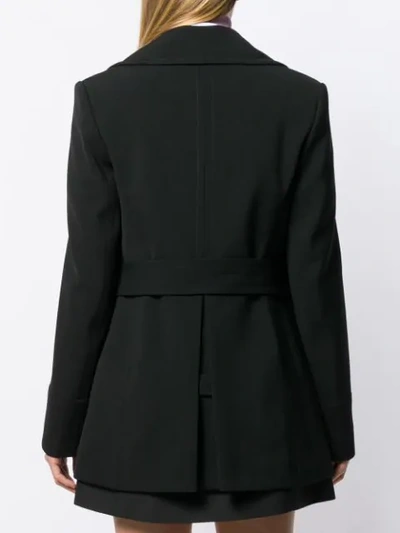 Shop Stella Mccartney Double-breasted Belted Coat In Black