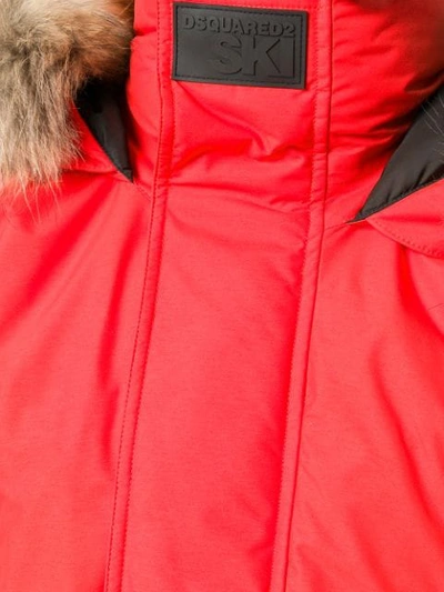 Shop Dsquared2 Padded Down Jacket In Red