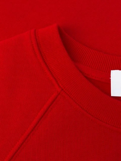 Shop Msgm Logo Sweatshirt In Red