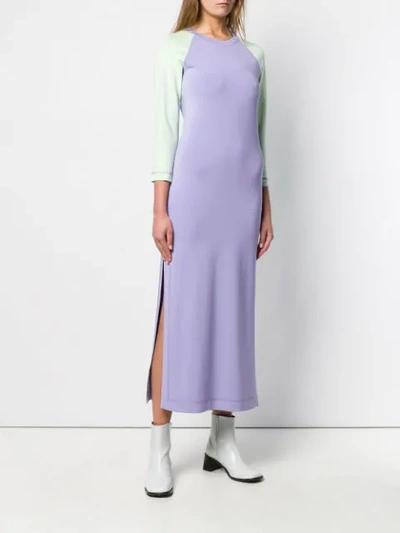 Shop Marc Jacobs Long Sleeve Jersey Dress In Purple