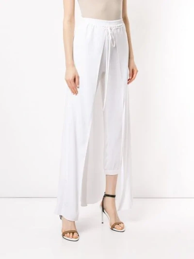 Shop Hellessy Jogger Pants With Drawstring Skirt In White