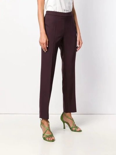 Shop Moschino Tailored Trousers In Pink