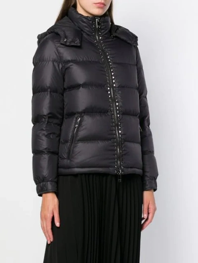 Shop Valentino Down Feather Filled Puff Jacket In Black