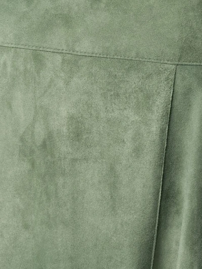 Shop Bottega Veneta Panelled Midi Skirt - Green