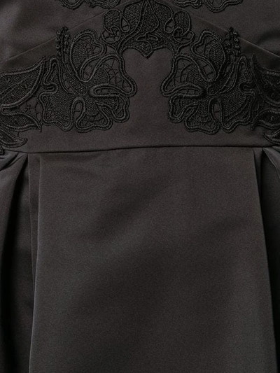 ZUHAIR MURAD EMBROIDERED FLARED DRESS - 黑色