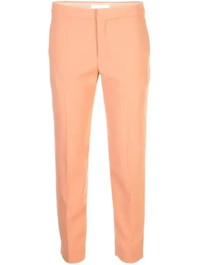 Shop Chloé Slim-fit Trousers In Brown