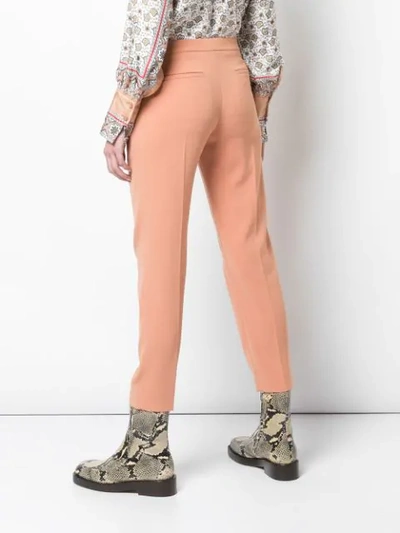 Shop Chloé Slim-fit Trousers In Brown