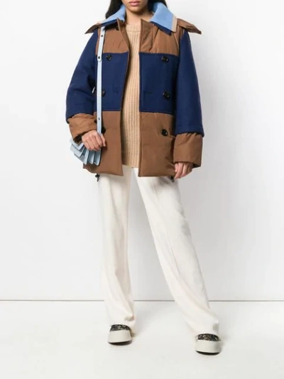 Shop Marni Oversized Padded Jacket In Brown