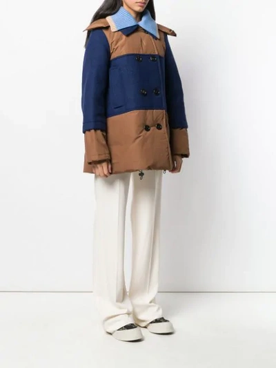Shop Marni Oversized Padded Jacket In Brown