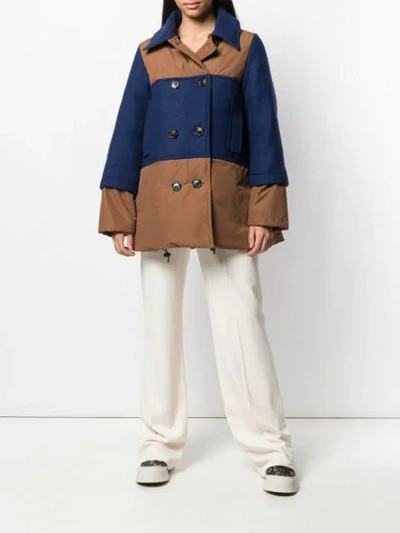 Shop Marni Oversized Padded Jacket In Brown