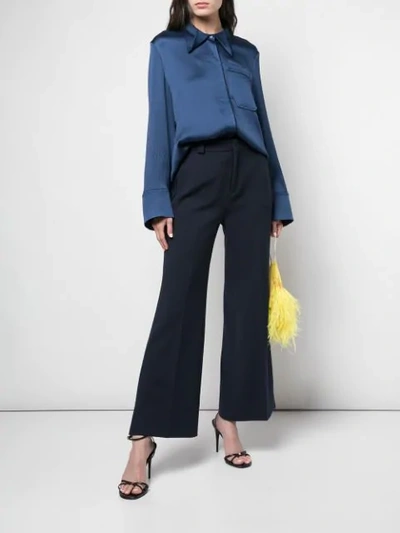 Shop Roland Mouret Ausgestellte 'dilman' Hose - Blau In Blue