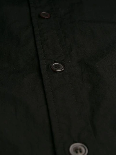 Shop Yohji Yamamoto Cut Out Oversized Shirt - Black