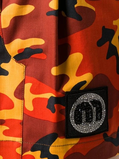 Shop Miu Miu Camouflage Mini Skirt In F0049 Arancio