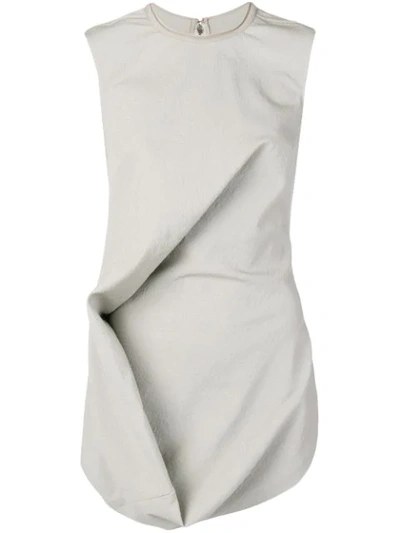 Shop Rick Owens Asymmetric Vest Top In Grey