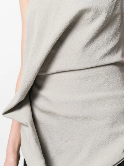 Shop Rick Owens Asymmetric Vest Top In Grey