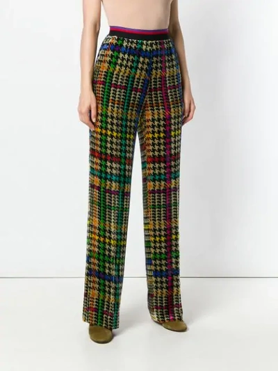 Shop Etro Printed Flared Trousers In Neutrals