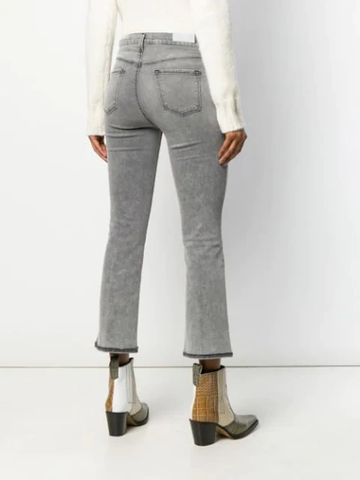 Shop J Brand Stitching Detail Cropped Jeans In Grey