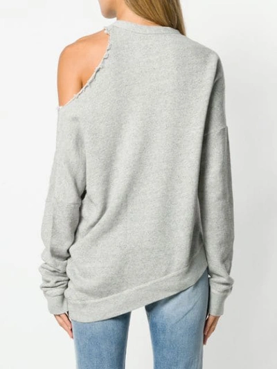 Shop R13 Cut-out Shoulder Sweatshirt In Grey