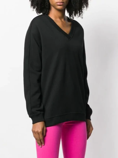 Shop Kenzo Sweatshirt Mit V-ausschnitt In Black