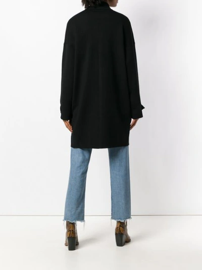 Shop Michael Michael Kors Sweatshirt Coat In Black