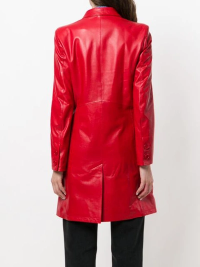 Shop Sylvie Schimmel Buttoned Up Coat - Red