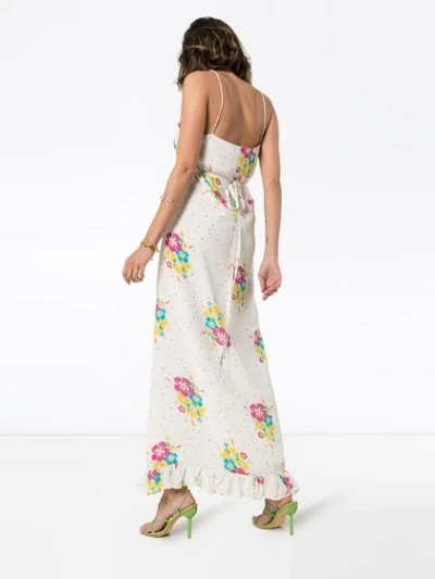 Shop All Things Mochi Melanie Floral Print Maxi Dress In Multicolour