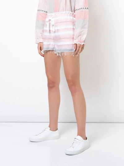 Shop Lemlem Tereza Drawstring Shorts In Pink
