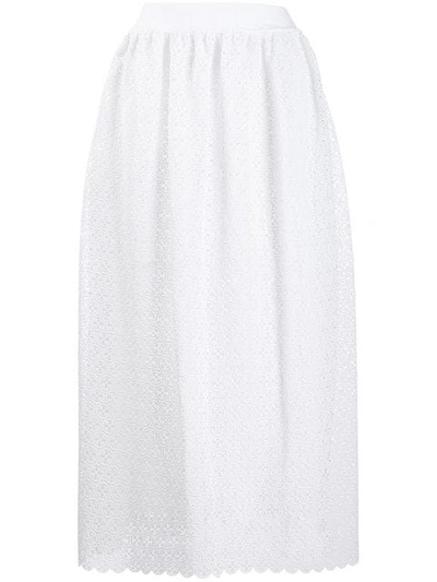 Shop Off-white Arrow Midi Skirt In White