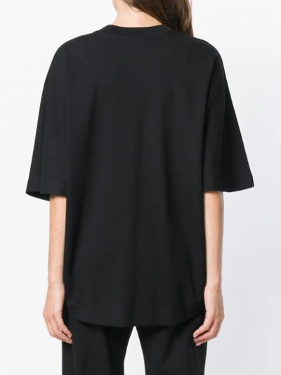 Shop Simone Rocha Tie Front T-shirt - Black