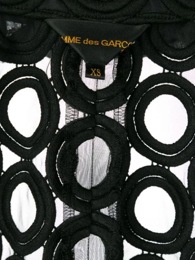 Pre-owned Comme Des Garçons Embroidered Sheer Jacket In Black
