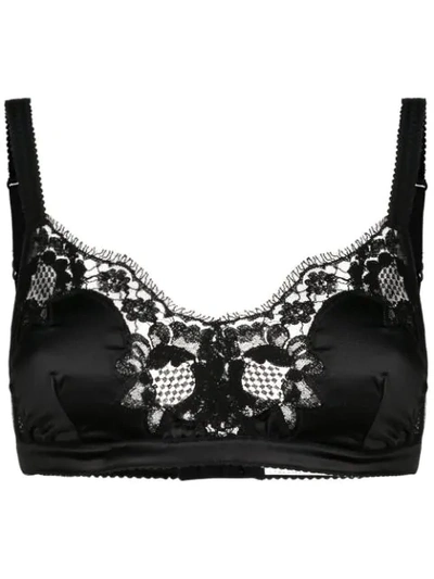 Shop Dolce & Gabbana Lace Bra In Black
