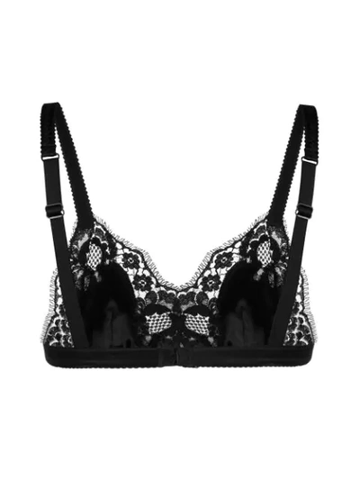 Shop Dolce & Gabbana Lace Bra In Black