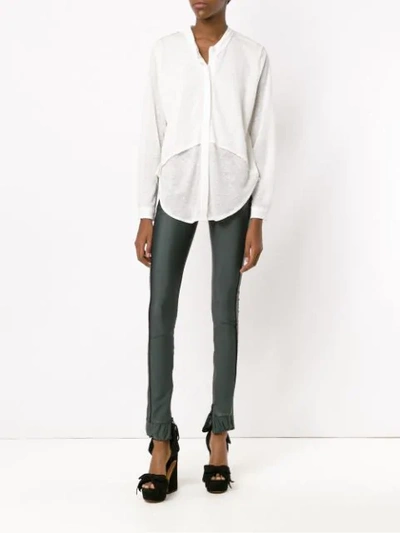 ANDREA BOGOSIAN PANELLED SKINNY TROUSERS - 绿色