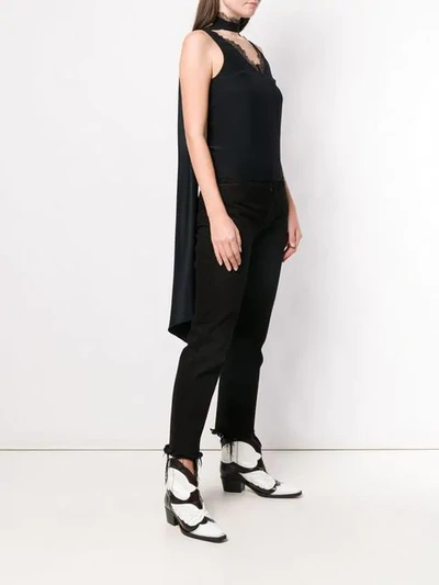 Shop Almaz Cut-out Chest Top In Black