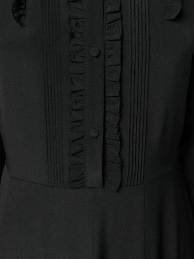 Shop Mcq By Alexander Mcqueen Ruffled Midi Dress In Black