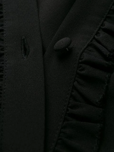 Shop Mcq By Alexander Mcqueen Ruffled Midi Dress In Black