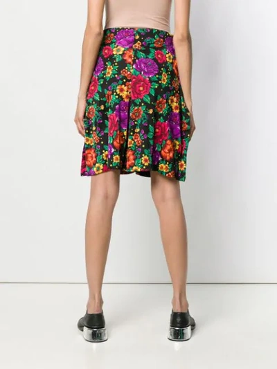 Pre-owned Comme Des Garçons Floral Print Flat Shorts In Black