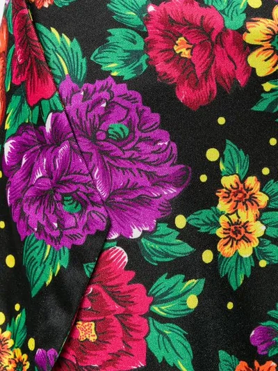 Pre-owned Comme Des Garçons Floral Print Flat Shorts In Black