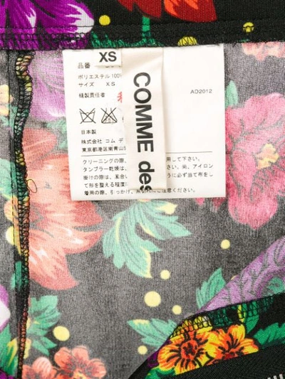 Pre-owned Comme Des Garçons Floral Print Flat Shorts In Black