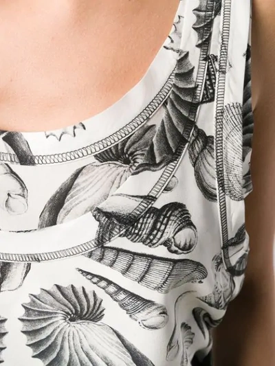 Shop Alexander Mcqueen Shell Print Tank Top In Neutrals