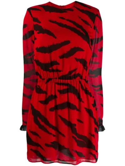 Shop Philosophy Di Lorenzo Serafini Short Printed Dress In Red