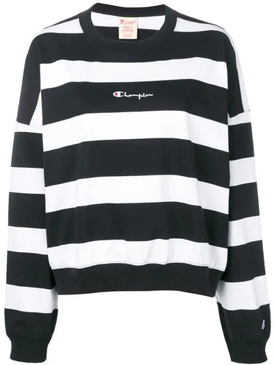 Champion Striped Sweatshirt - Black | ModeSens